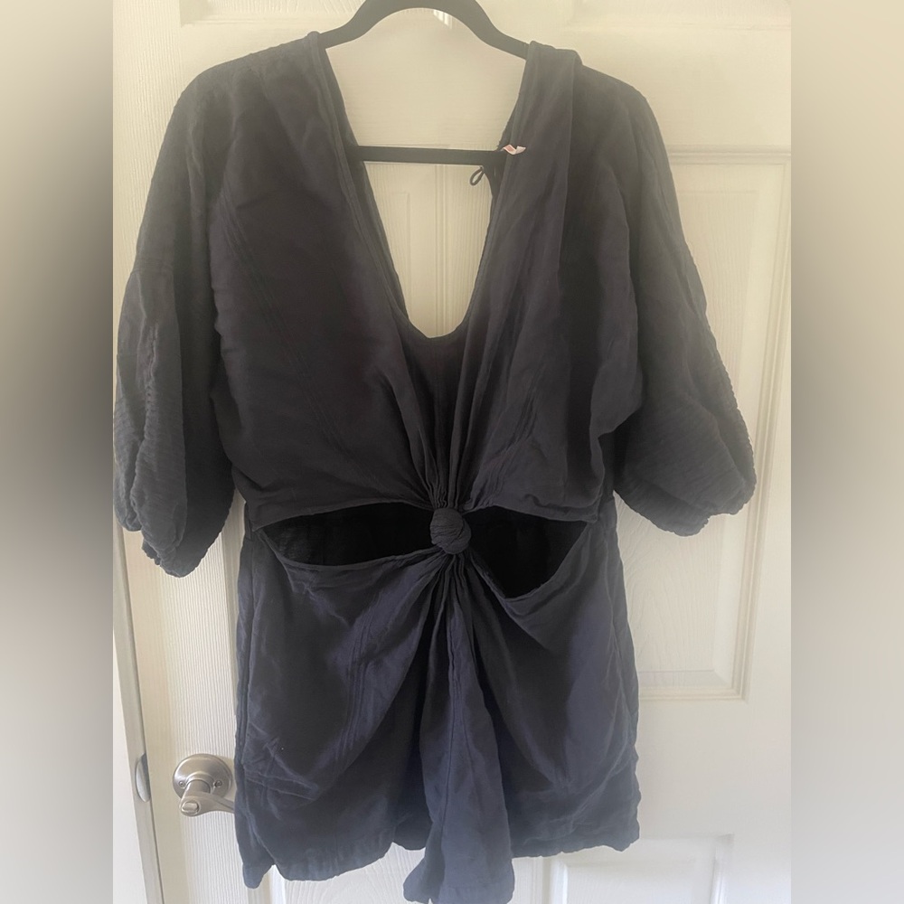 Black Knot Front Dress